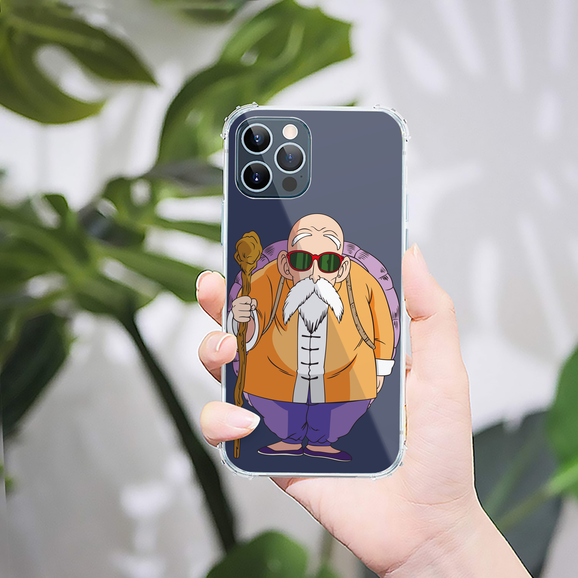 （画像用） ドラゴンボール 亀仙人（かめせんにん） DRAGON BALL Master Roshi Kame Sennin 【iPhone 12シリーズ対応】透明スマホケース（クリアソフトケース）